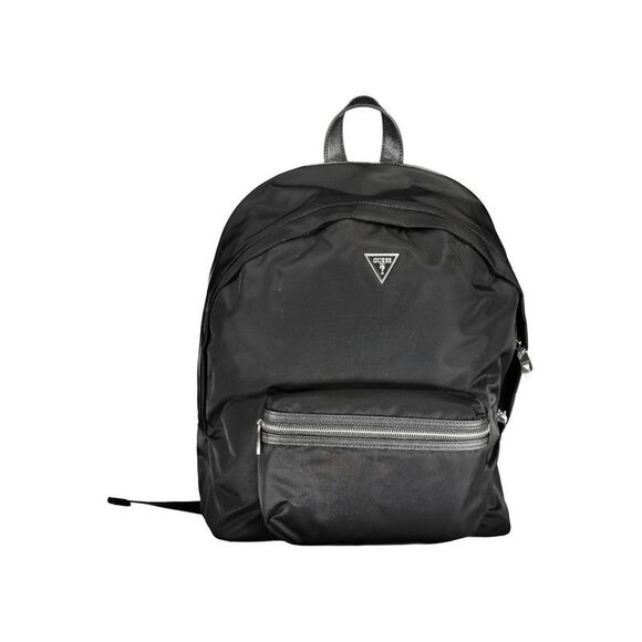 Guess Jeans Nero Nylon Men Men's Backpack